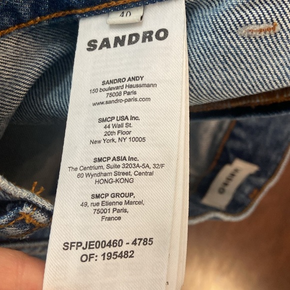 Sandro Blue Straight Faded Jeans - Picture 6 of 8